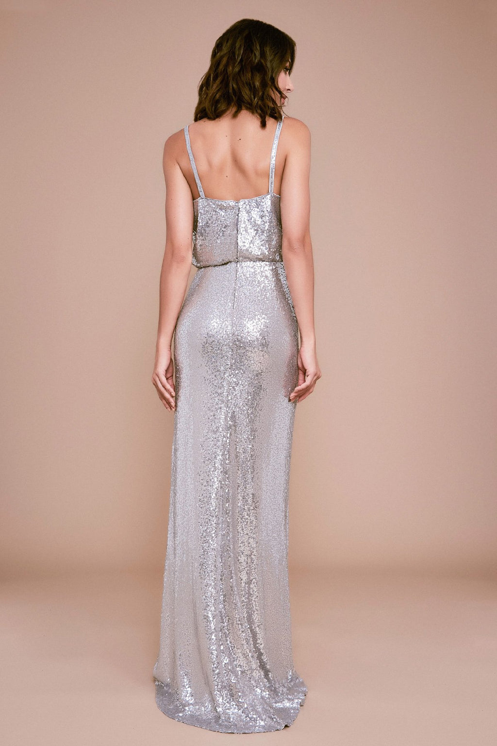 Tadashi Shoji - Calypso Sequin Slit Gown