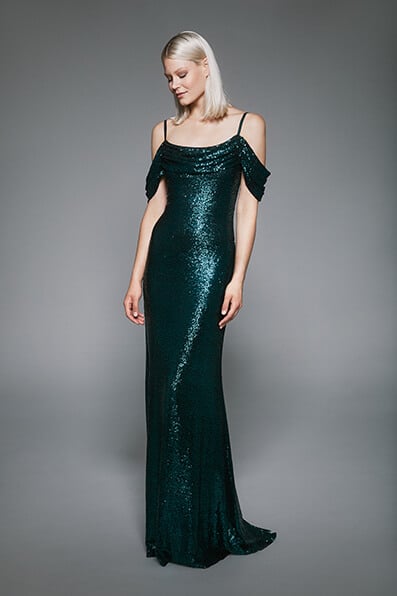 Tadashi Shoji - Ashby Sequin Strap Gown