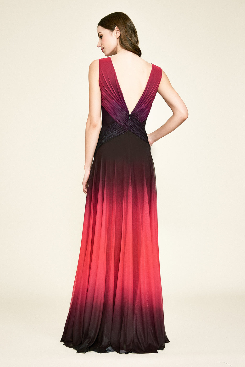 Tadashi Shoji - Remek Sleeveless Jersey Ombre Gown