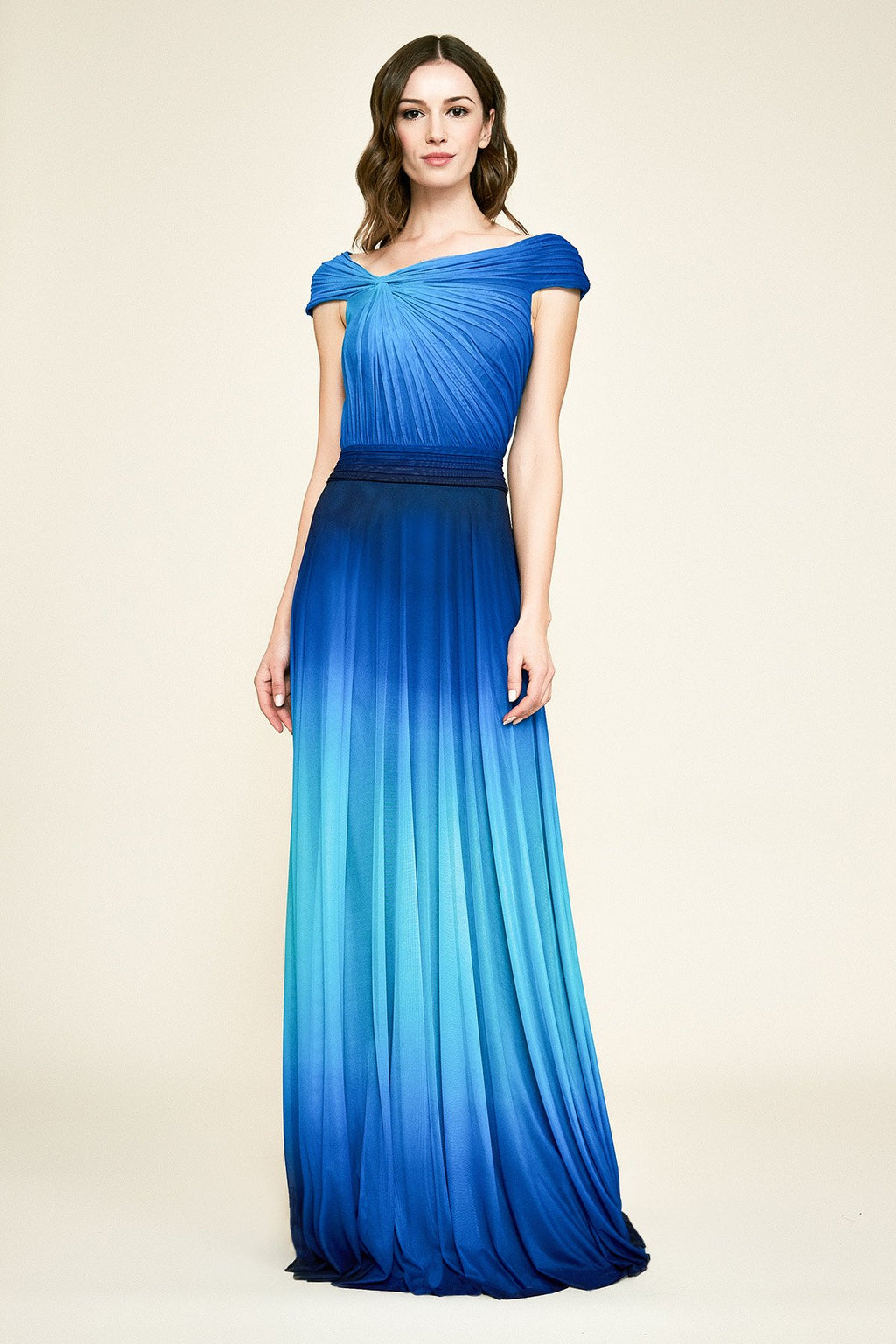 Tadashi Shoji - Pavo Jersey Ombre Gown