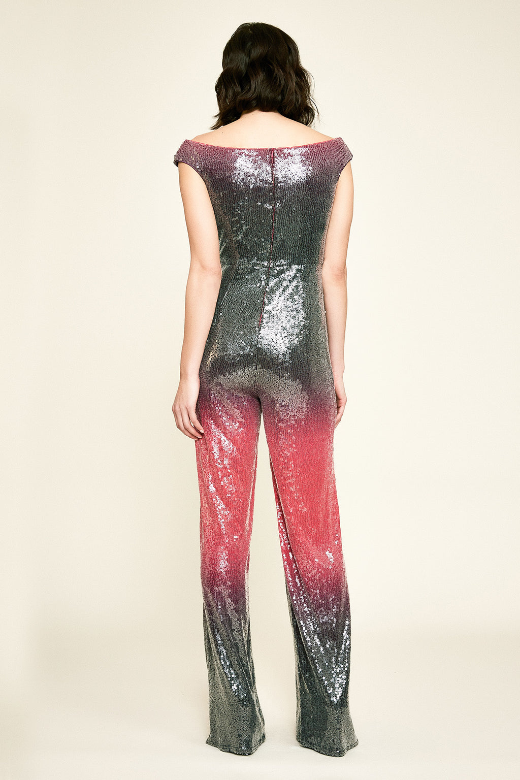 Tadashi Shoji - Crux Off-The-Shoulder Sequin Jumpsuit