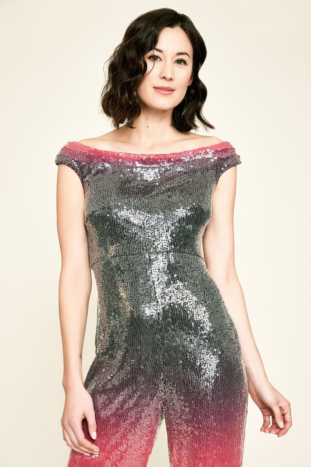 Tadashi Shoji - Crux Off-The-Shoulder Sequin Jumpsuit