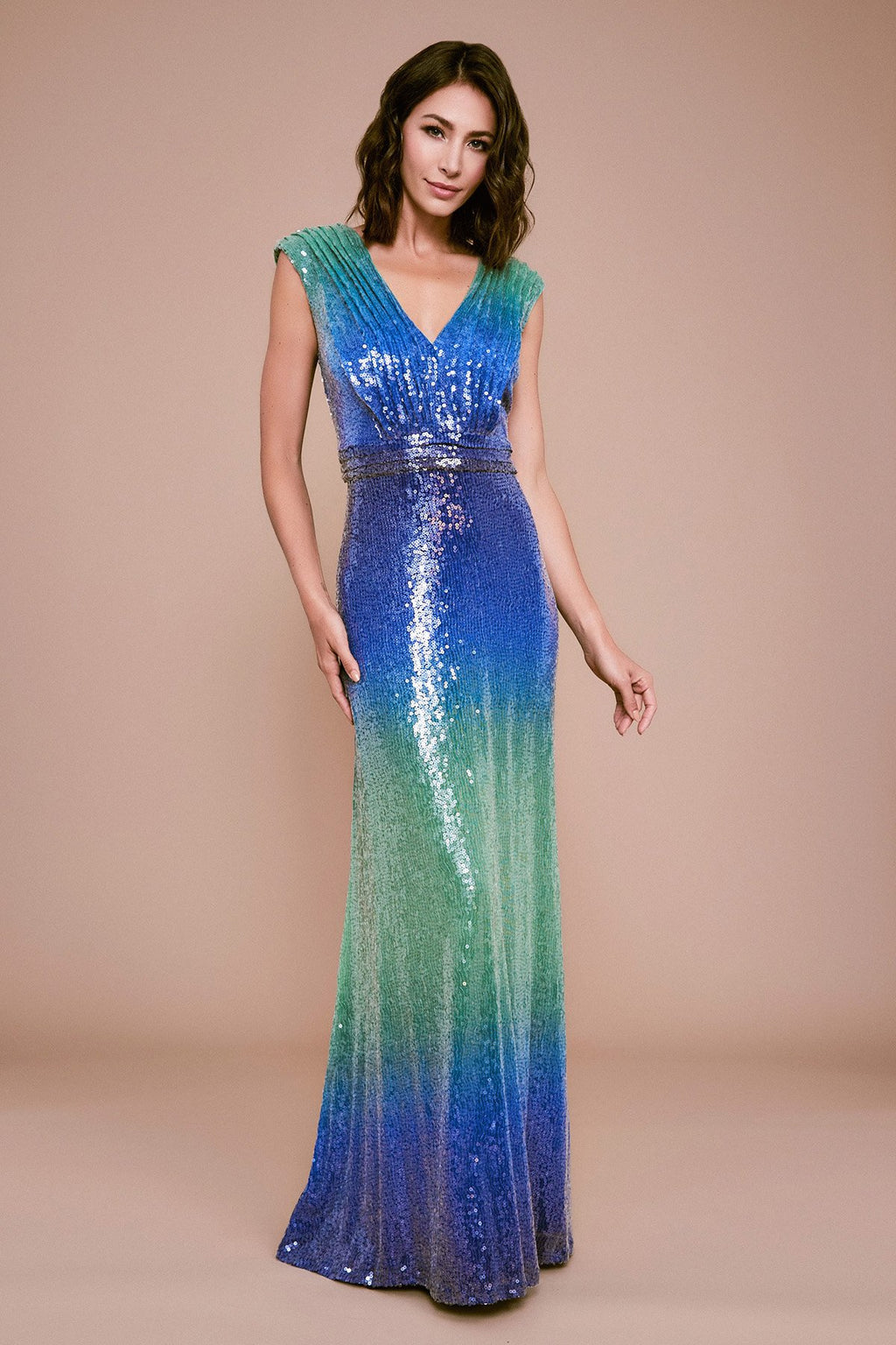 Cernan Sequin Ombre Gown – Tadashi Shoji Official Online Boutique