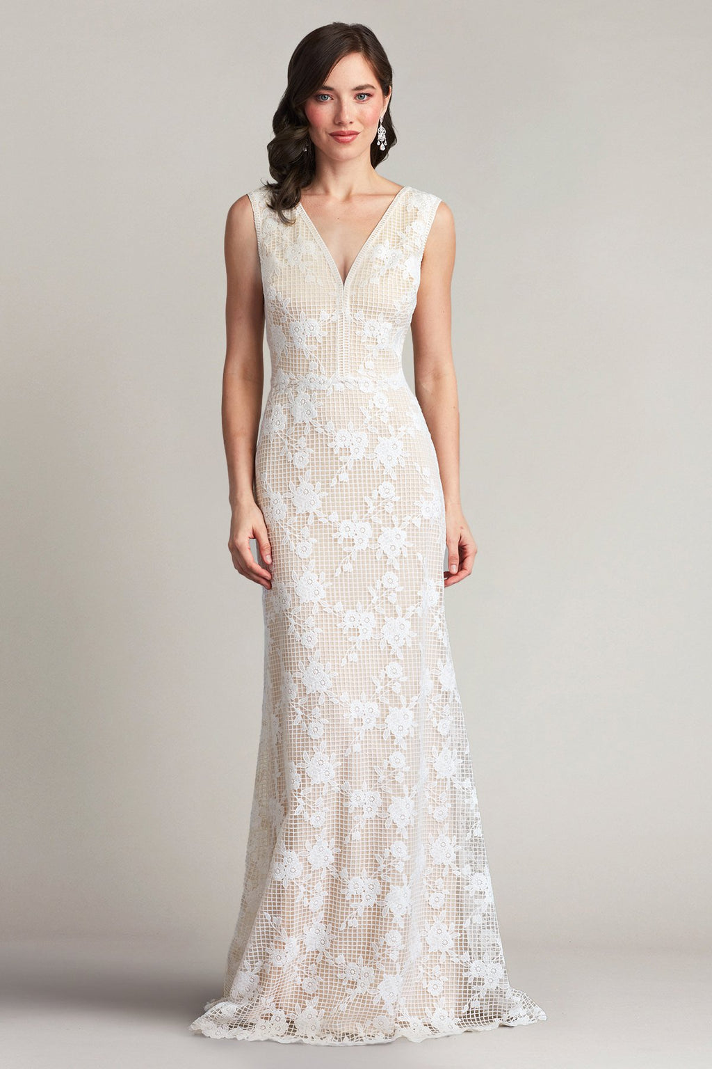 Windsor Sleeveless V-Neck Lace Gown