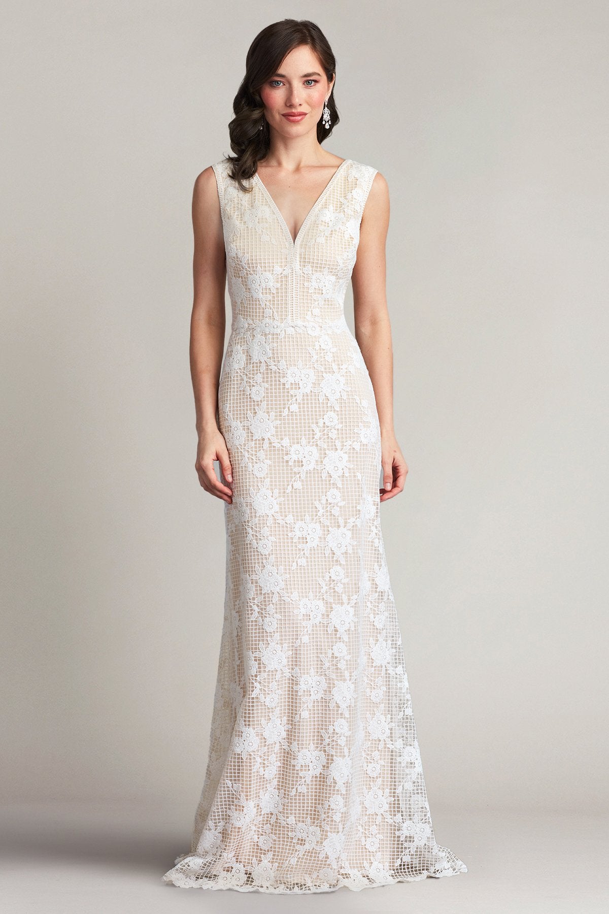 Windsor Sleeveless V-Neck Lace Gown