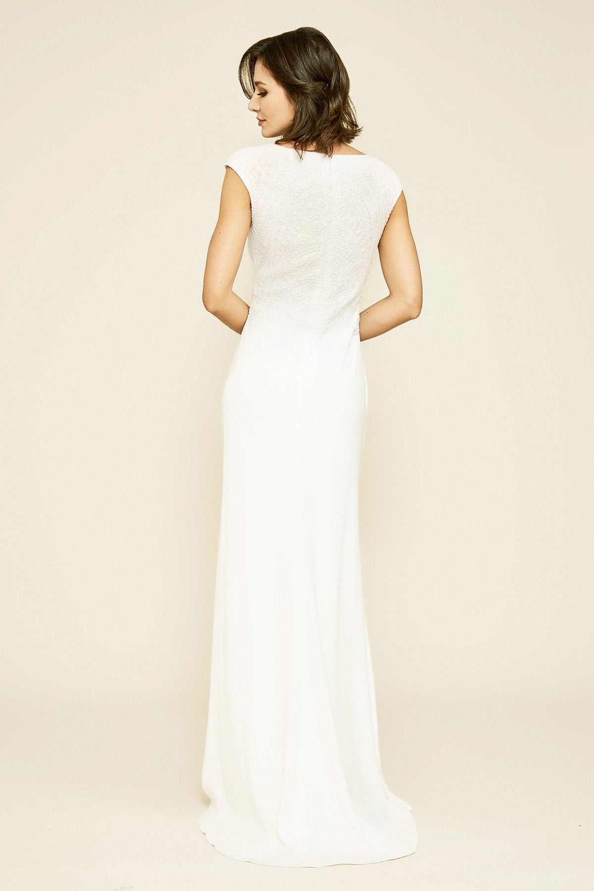 Tadashi Shoji - Rania Embroidered Beading Crepe Gown