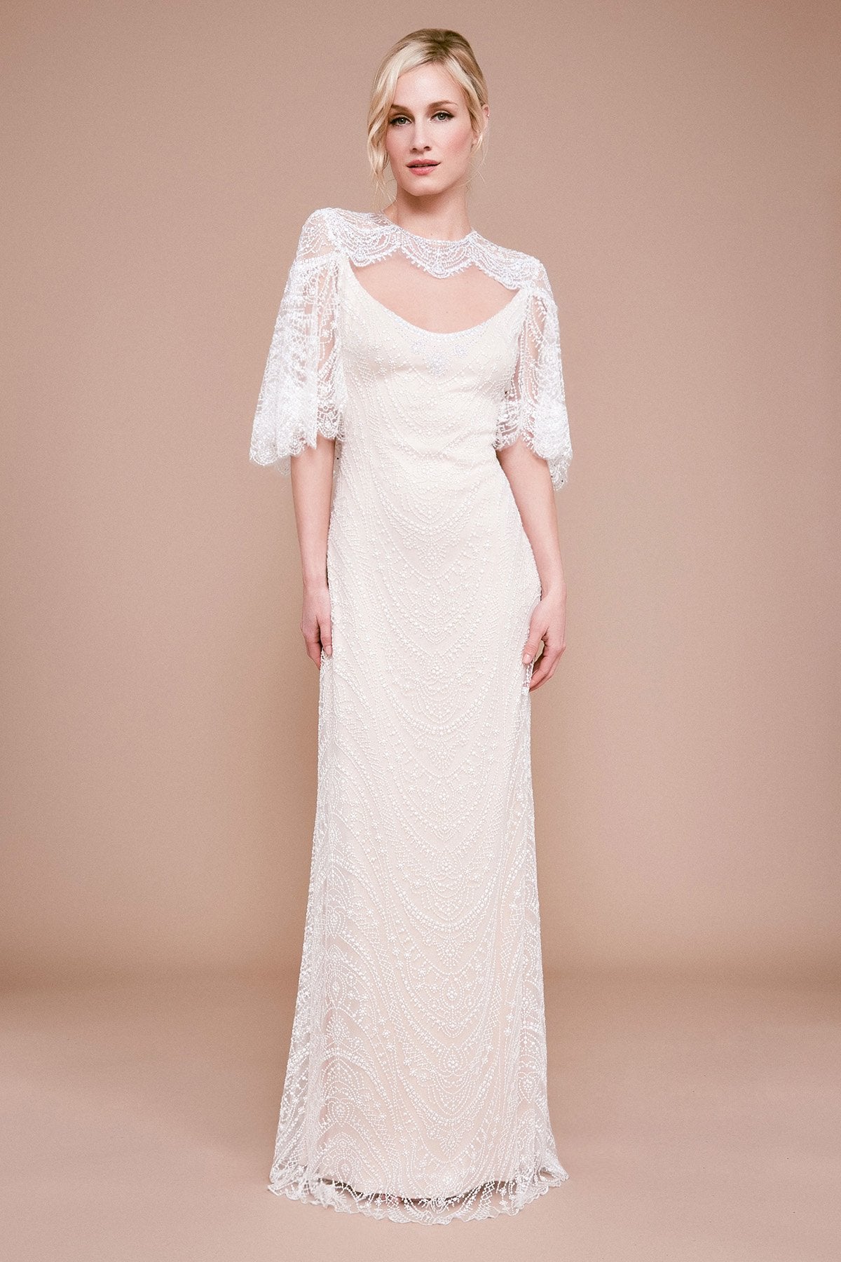 Tadashi Shoji - Atwood Open-Back Lace Gown