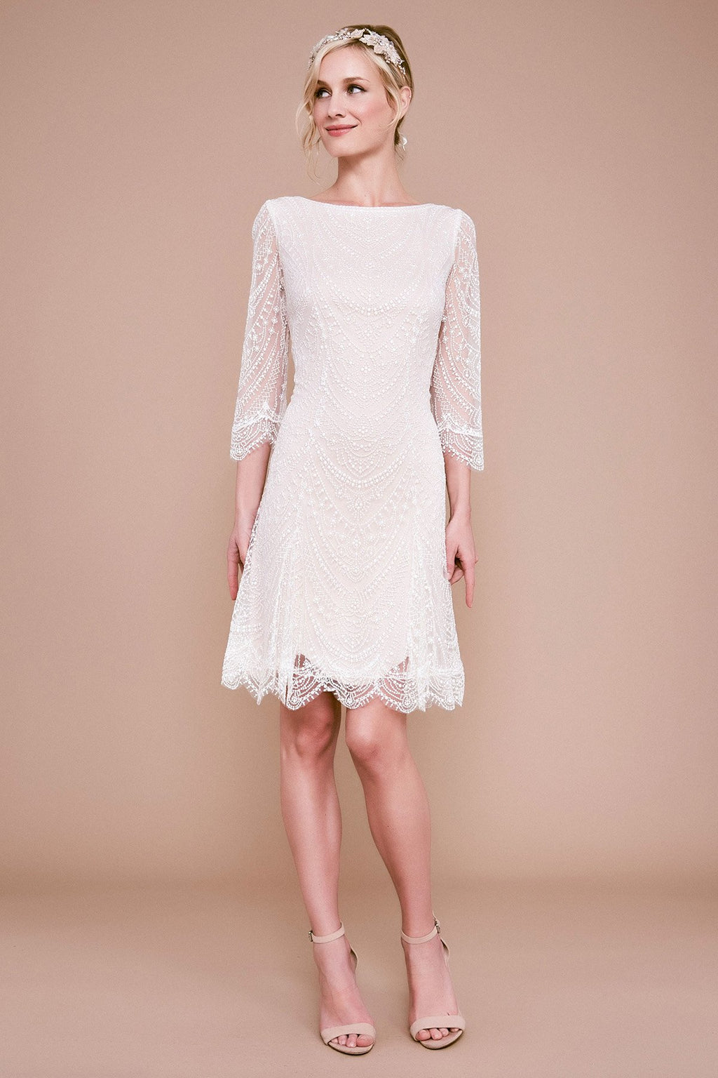 Tadashi Shoji - Matilda Long-Sleeve Embroidered Dress