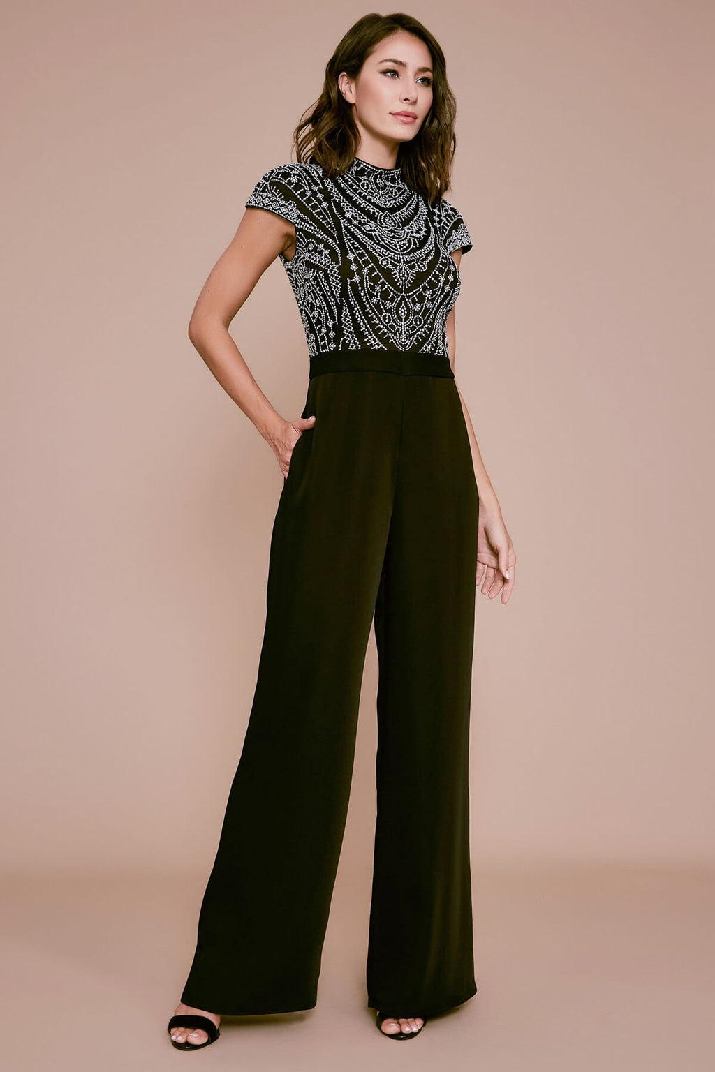 Tadashi Shoji - Kiri Dotted Embroidered Jumpsuit