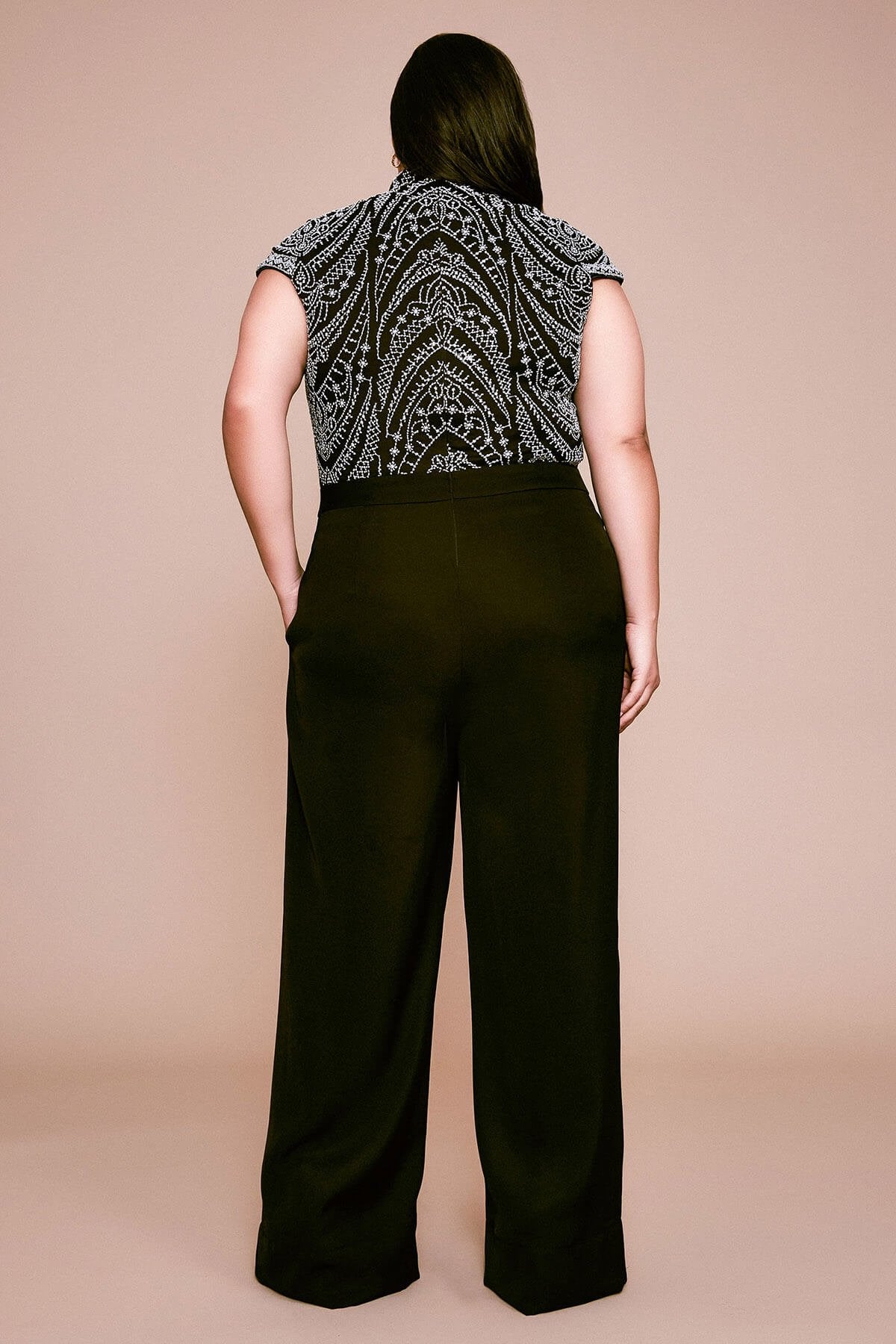Kiri Dotted Embroidered Jumpsuit - PLUS SIZE