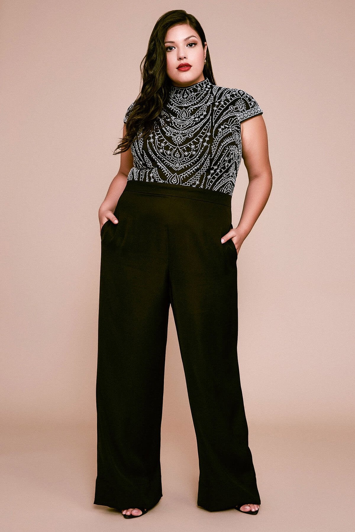 Kiri Dotted Embroidered Jumpsuit - PLUS SIZE