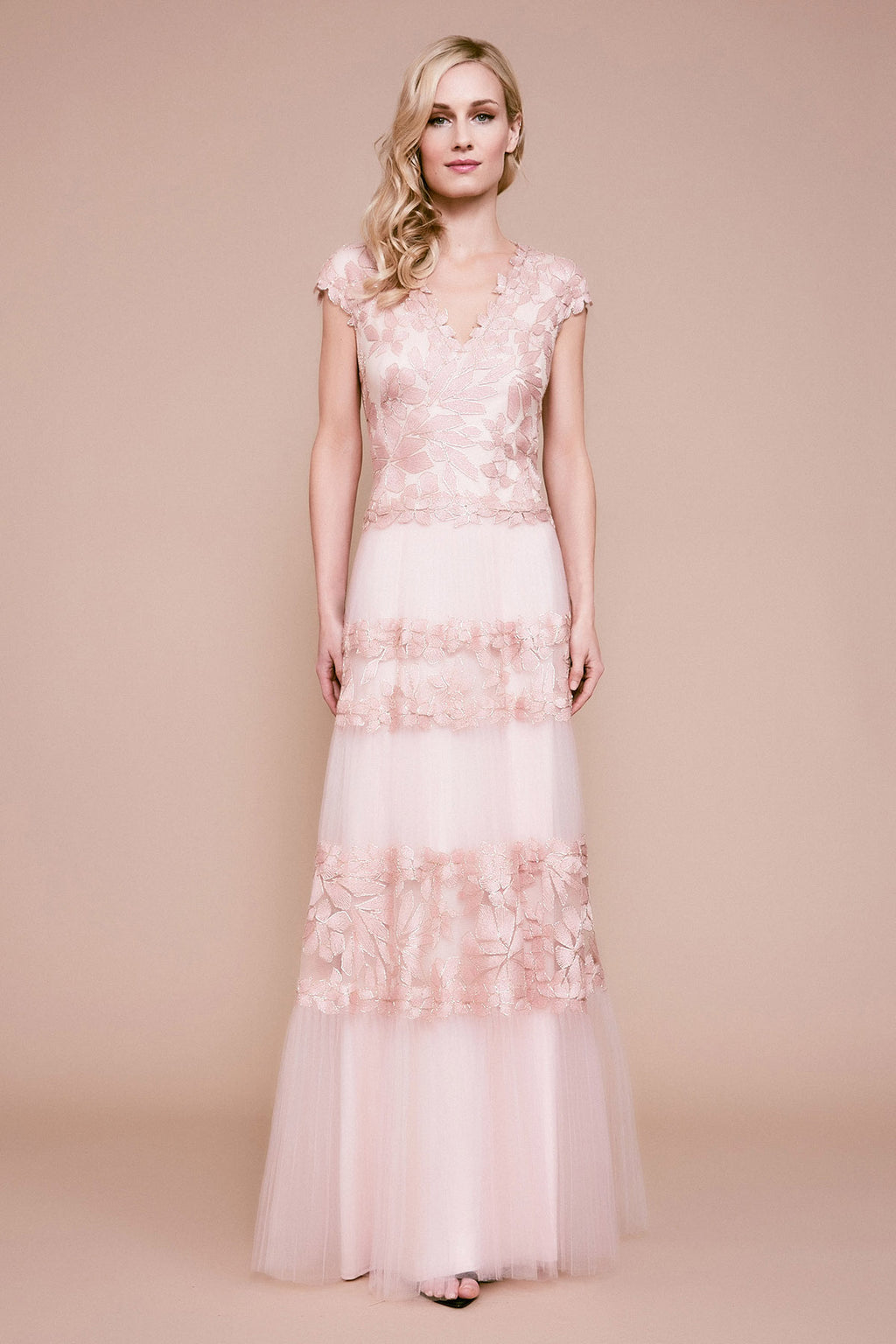 Tadashi Shoji - Saleem Floral Embroidered Tulle Gown