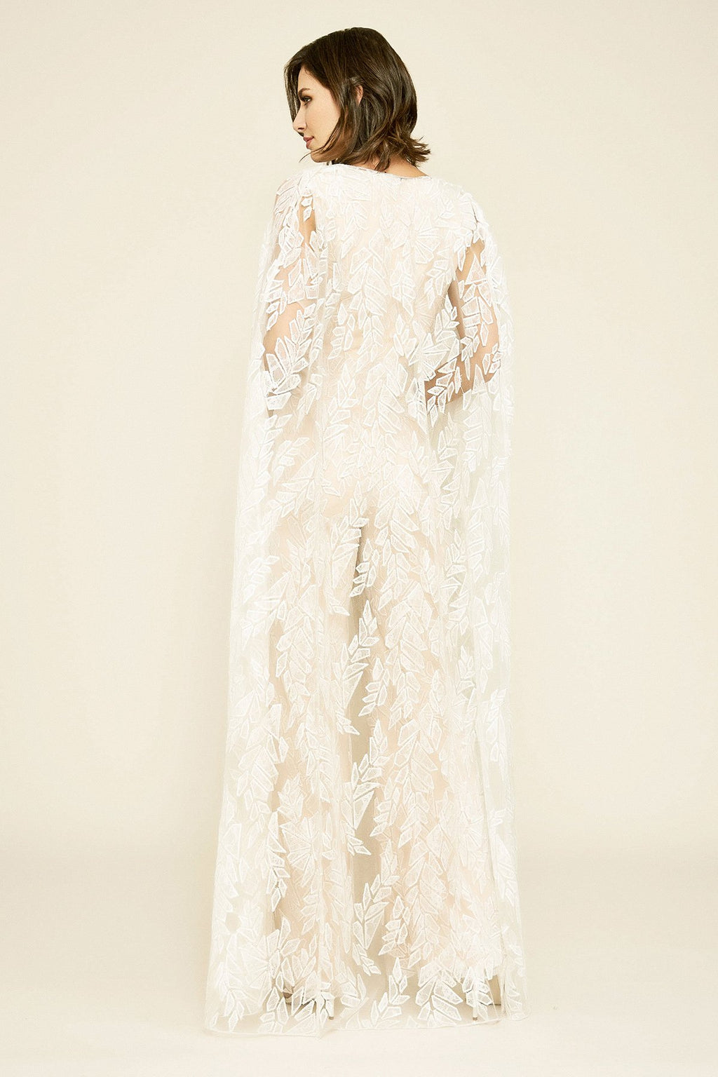 Tadashi Shoji - Rupert Lace Cape Jumpsuit