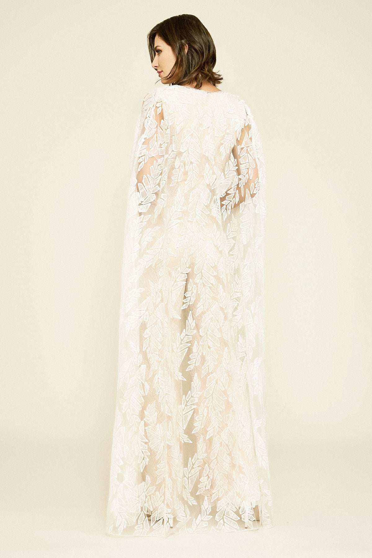 Tadashi Shoji - Rupert Lace Cape Jumpsuit