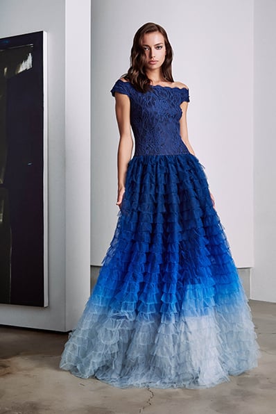 Nikko Lace Ombre Tulle Gown