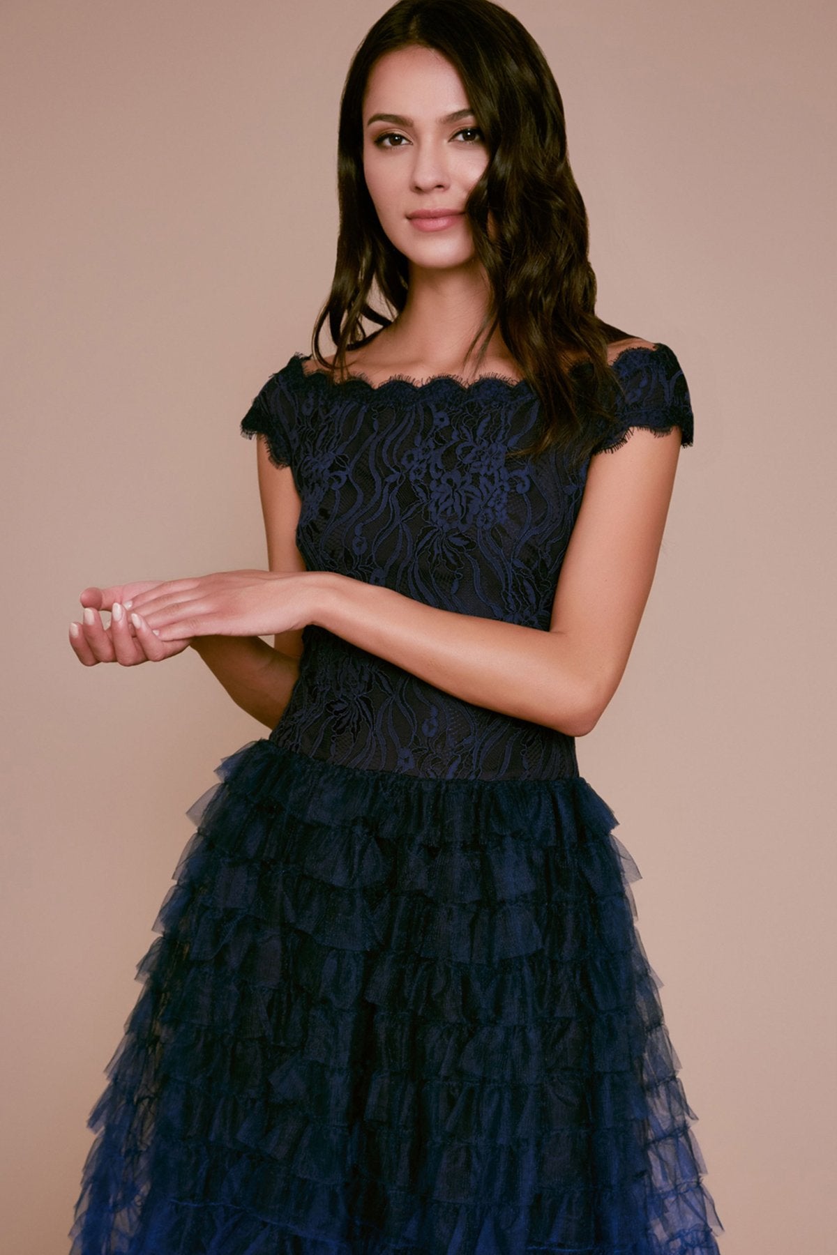 Tadashi Shoji - Nikko Lace Ombre Tulle Gown