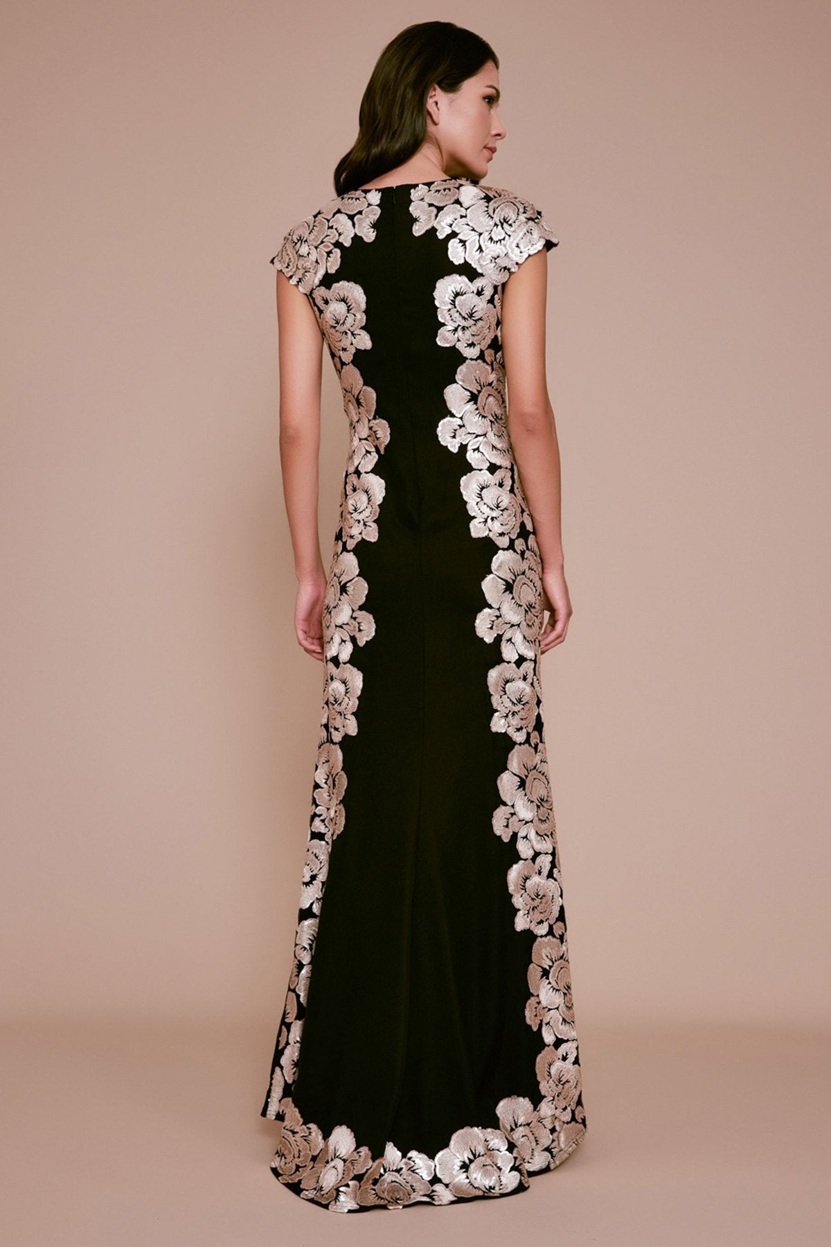 Tadashi Shoji - Spruce Neoprene Sequin Gown