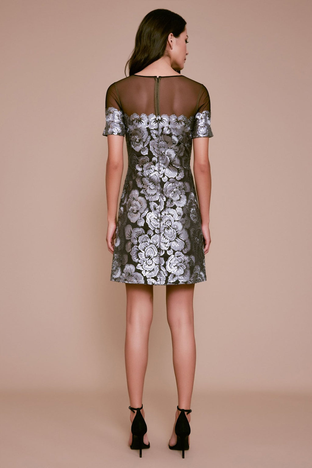 Tadashi Shoji - Kala Floral Sequin Embroidered Mini Dress