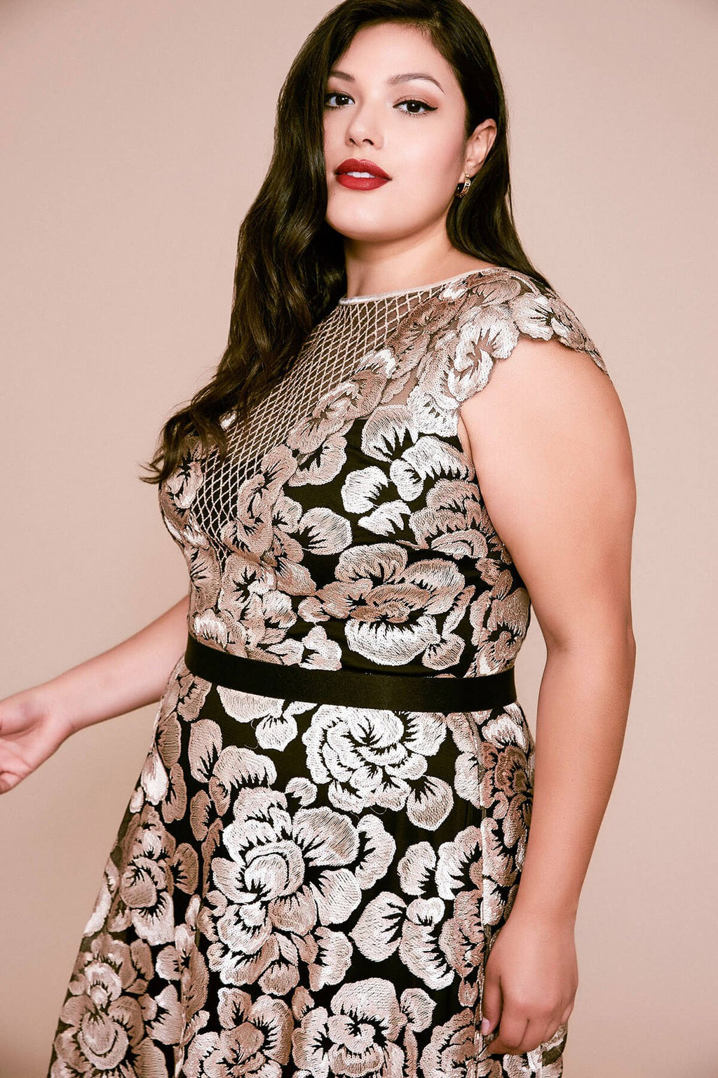 Tadashi Shoji - Izalie Embroidered Sequin Dress - PLUS SIZE