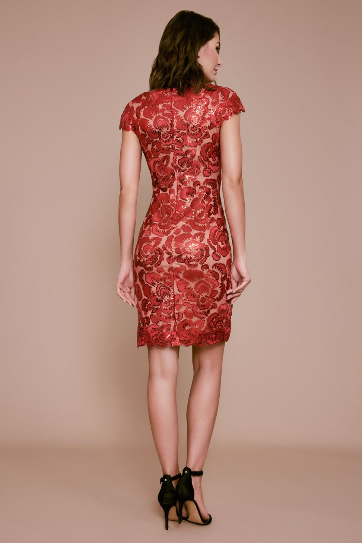 Tadashi Shoji - Haidee Floral Sequin Embroidered Dress