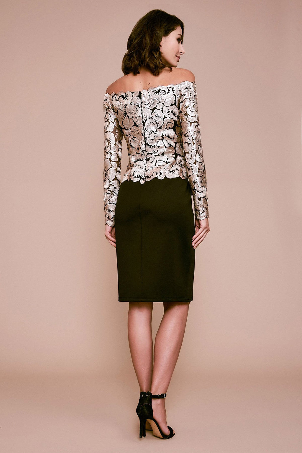 Tadashi Shoji - Leo Off-The-Shoulder Neoprene Dress