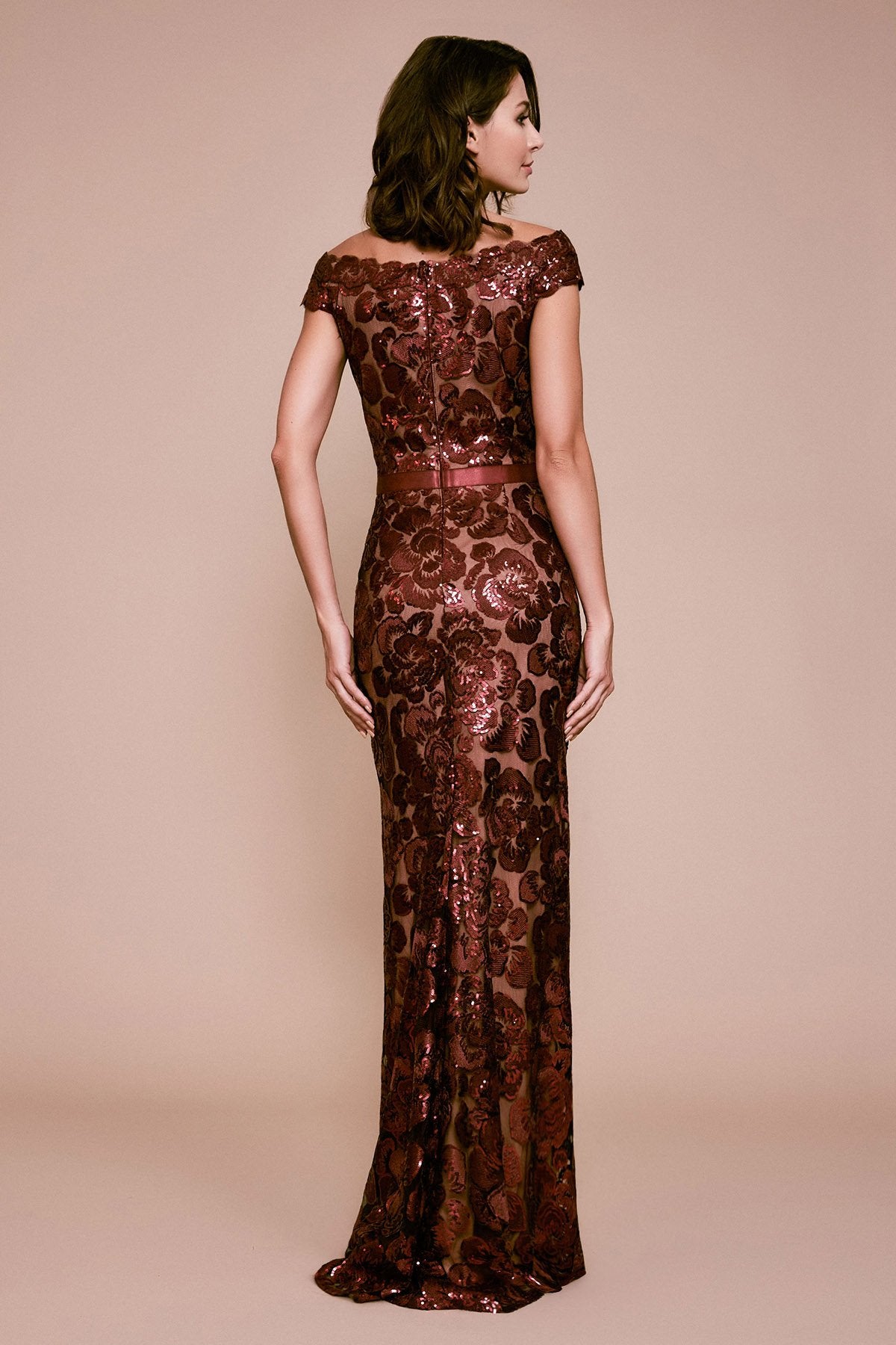 Tadashi Shoji - Dominica Sequin Embroidered Gown