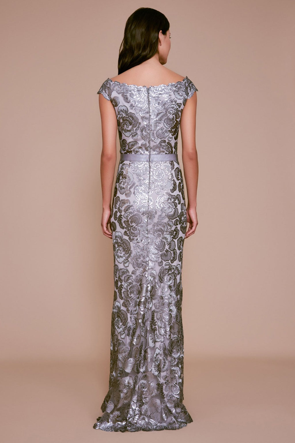 Dominica Sequin Embroidered Gown
