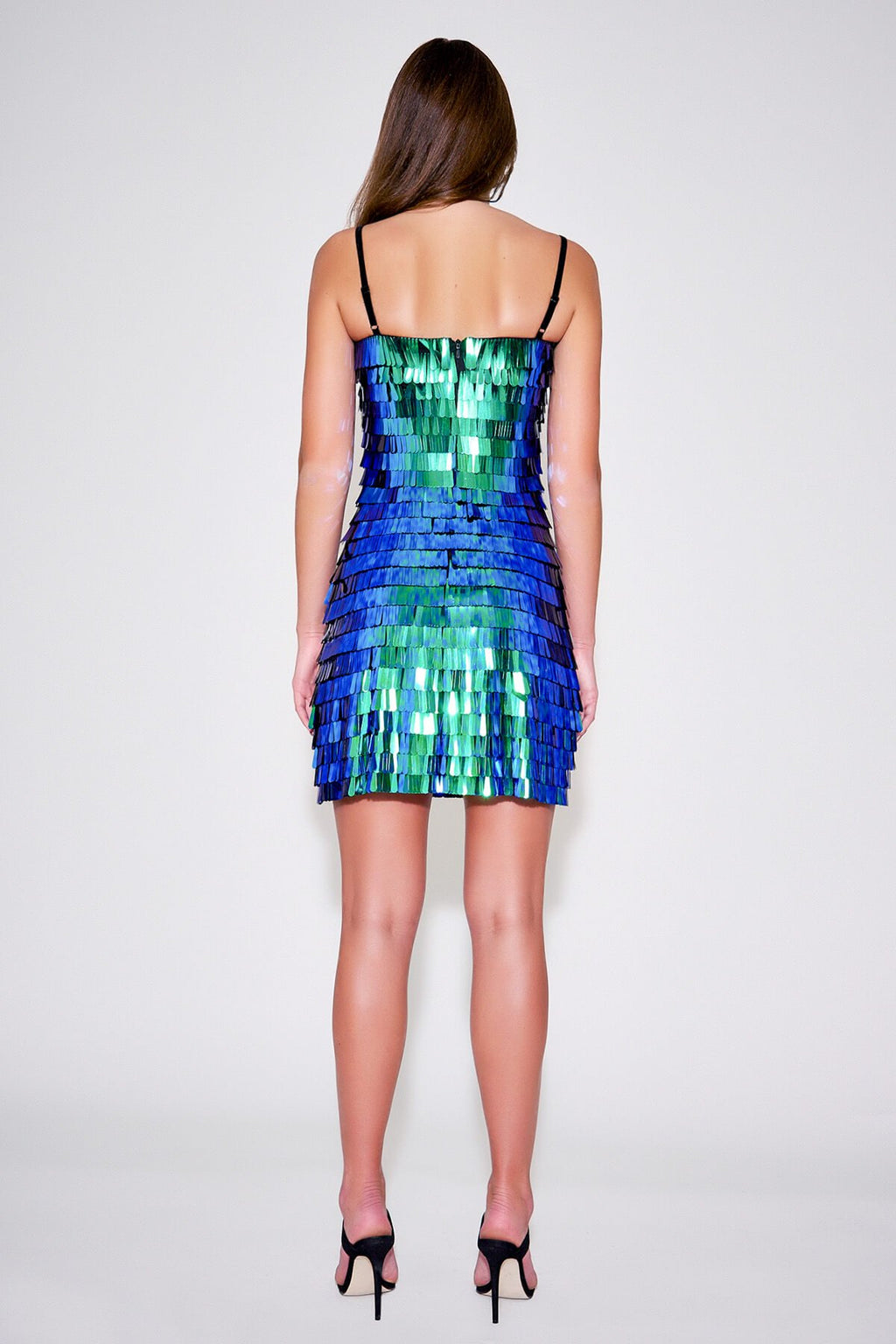 Alexis Sequin-Fringe Strap Mini Dress