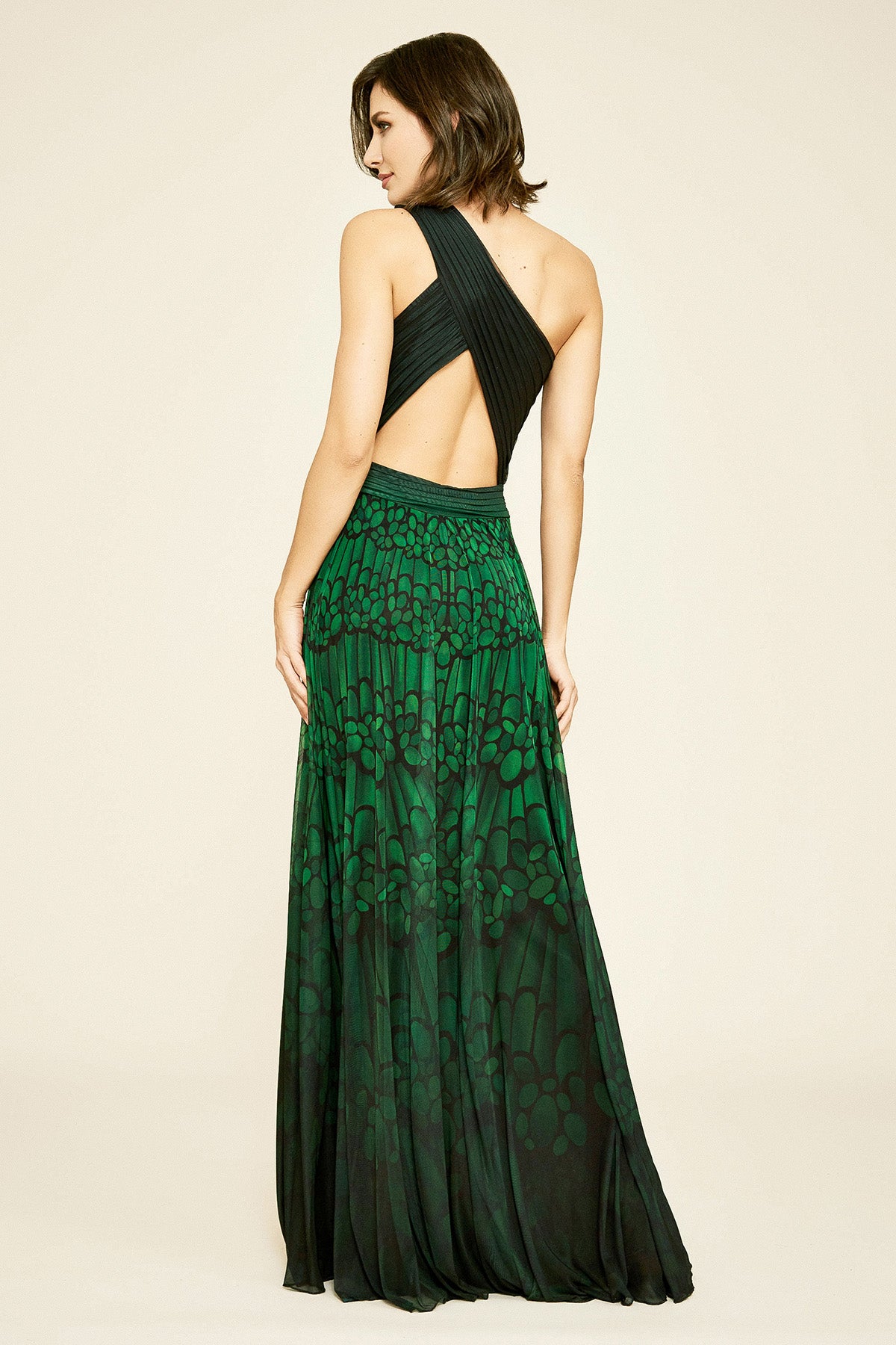 Tadashi Shoji - Naiara Crossback Mesh Gown