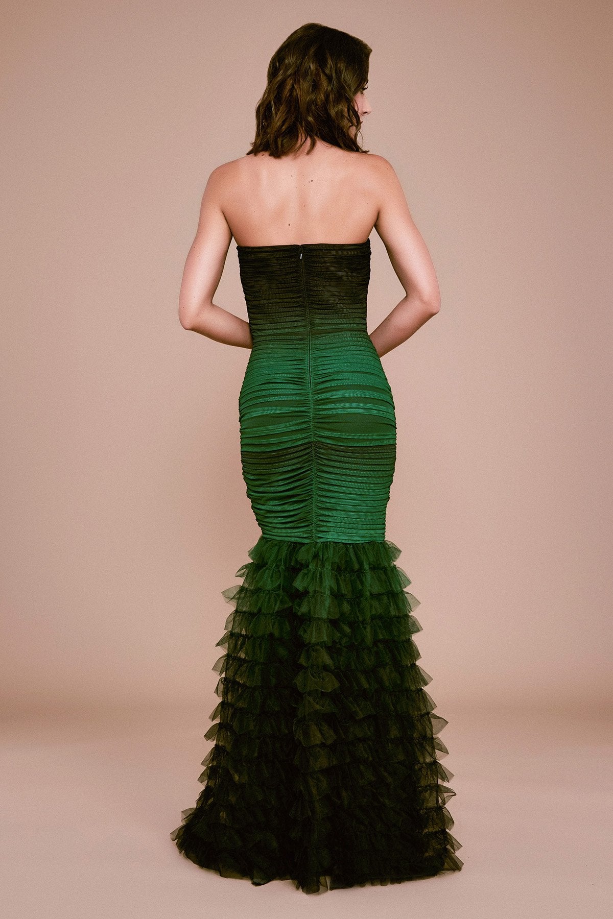 Forest Strapless Mesh Tulle Gown – Tadashi Shoji Official Online