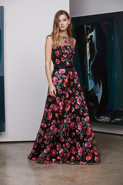 Rajani Sleeveless Floral Embroidered Gown