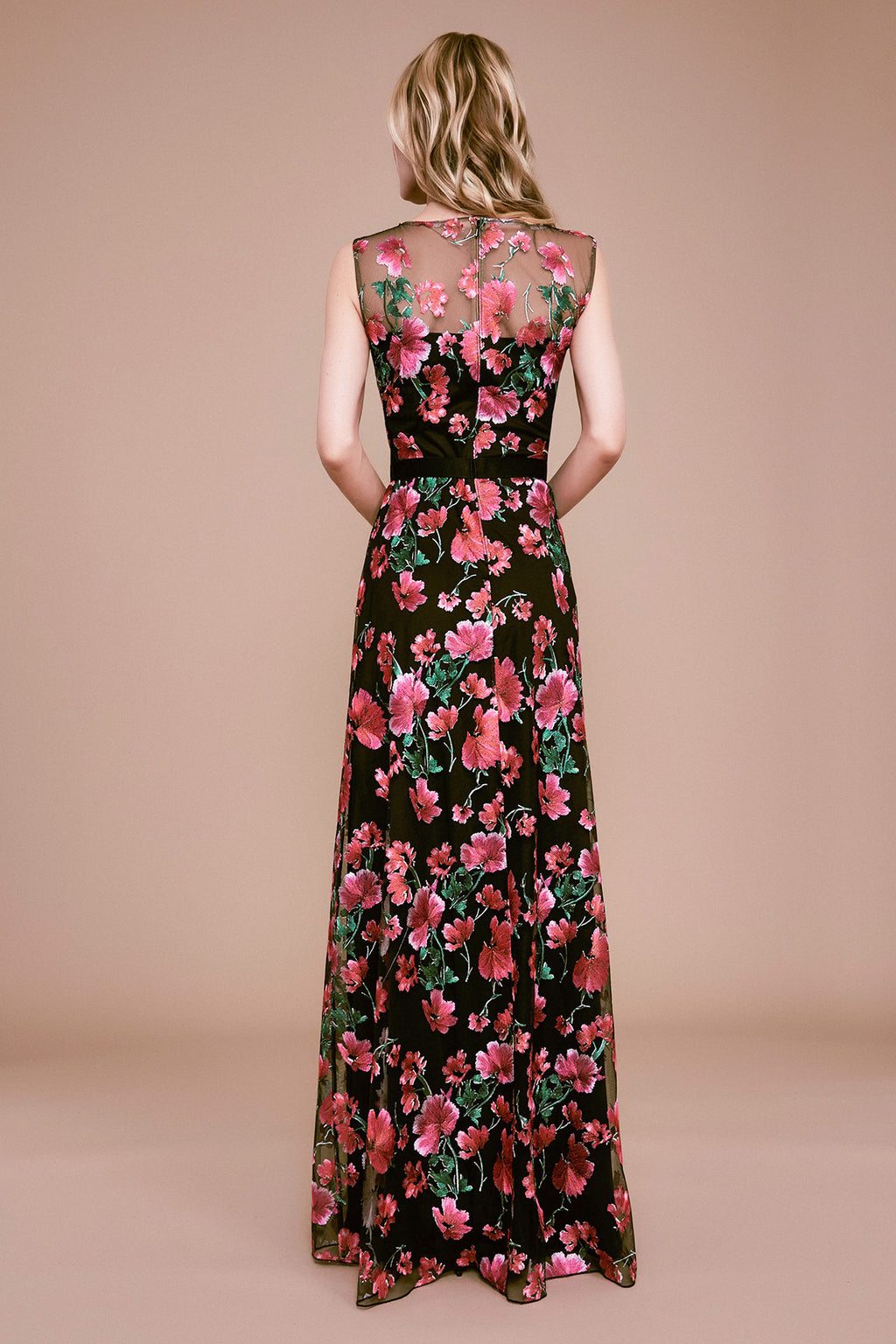 Tadashi Shoji - Rajani Sleeveless Floral Embroidered Gown