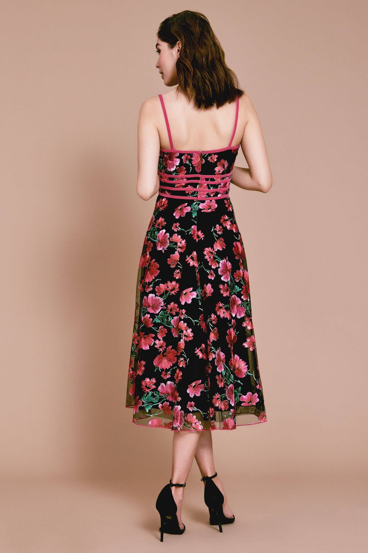 Posie Sleeveless Floral Embroidered Dress