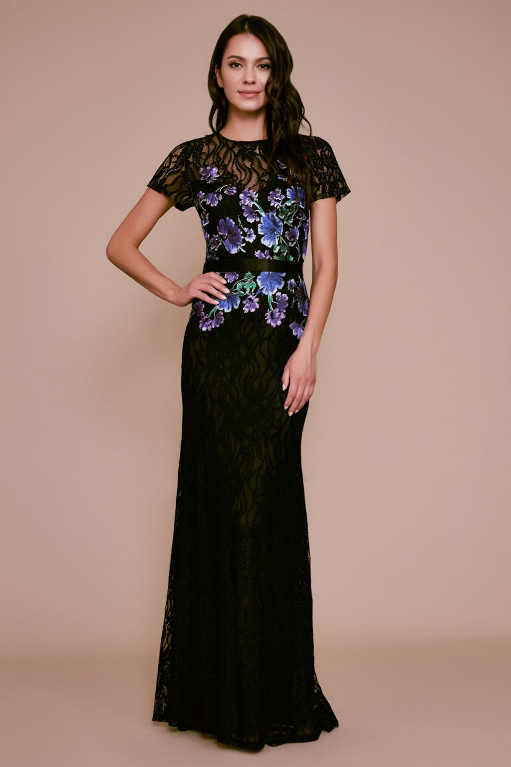 Tadashi Shoji - Avens Floral Embroidered Gown