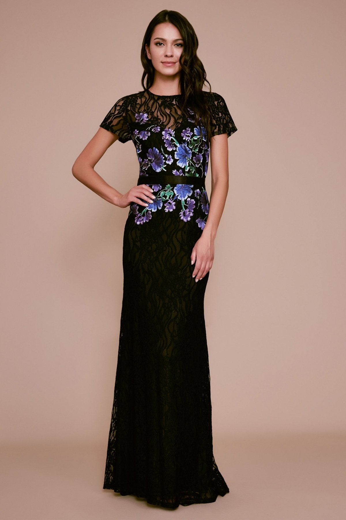 Tadashi Shoji - Avens Floral Embroidered Gown