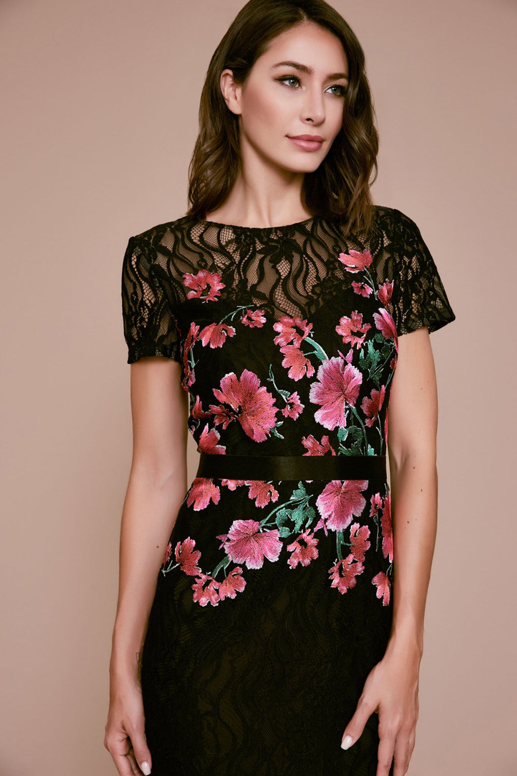 Seda Floral Embroidered Dress