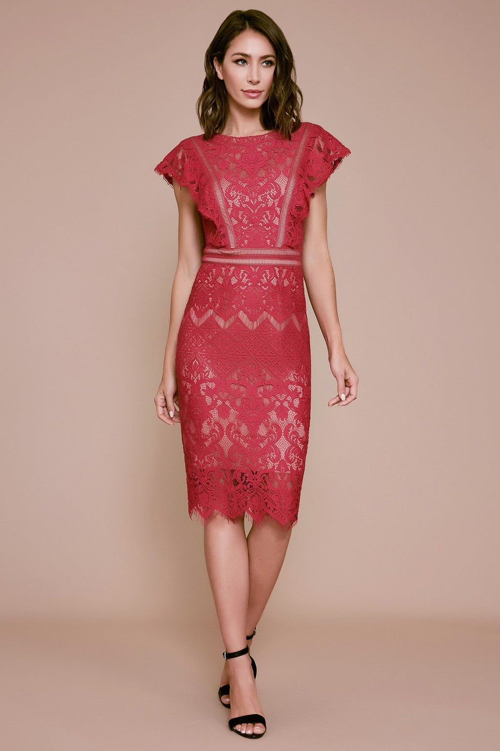 Tadashi Shoji - Lur Sleeveless Lace Dress