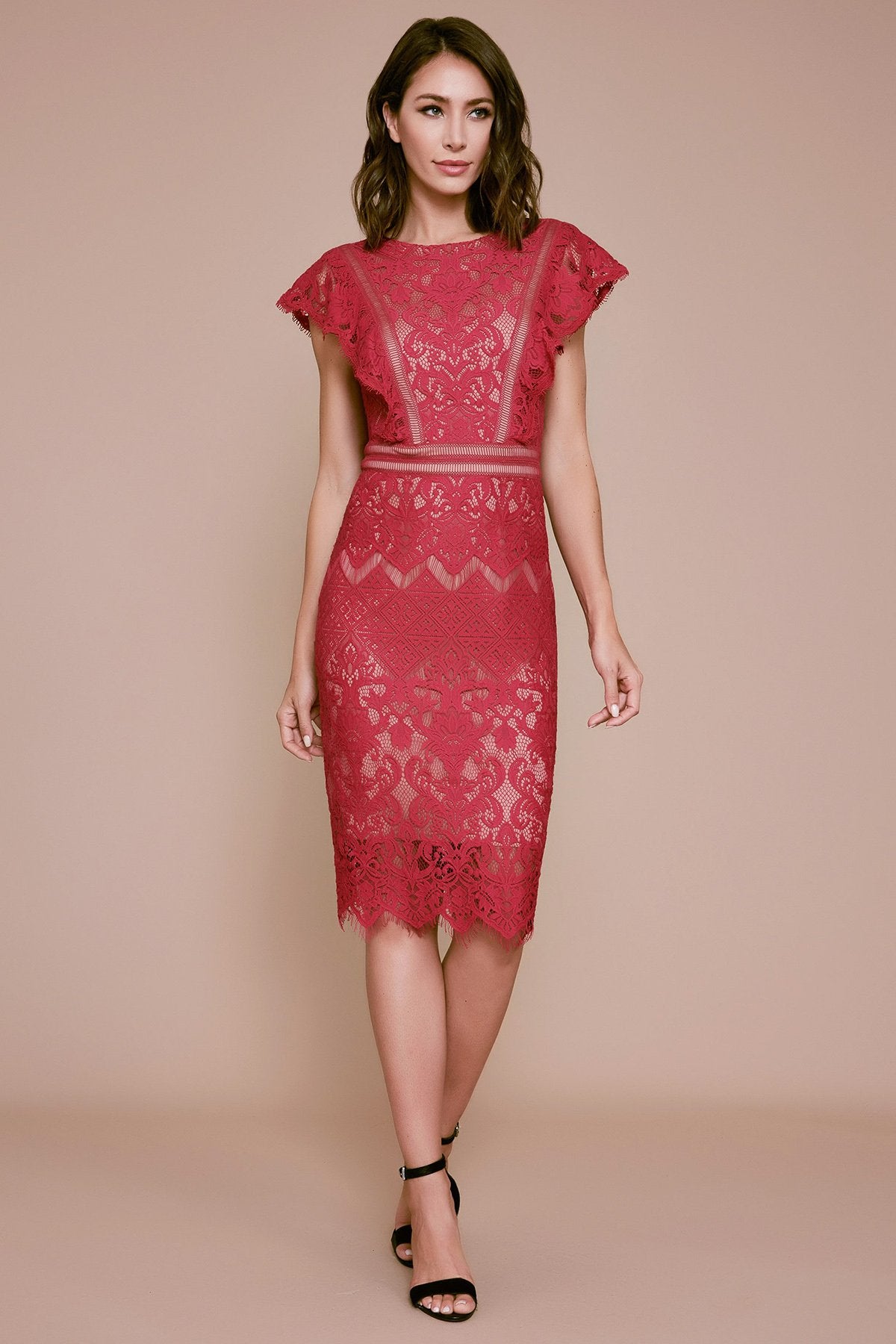 Tadashi Shoji - Lur Sleeveless Lace Dress