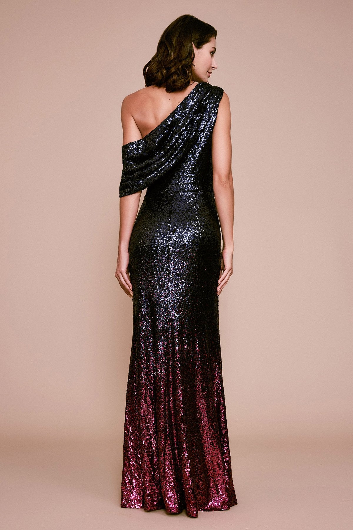 Tadashi Shoji - Luana One-Shoulder Sequin Evening Gown