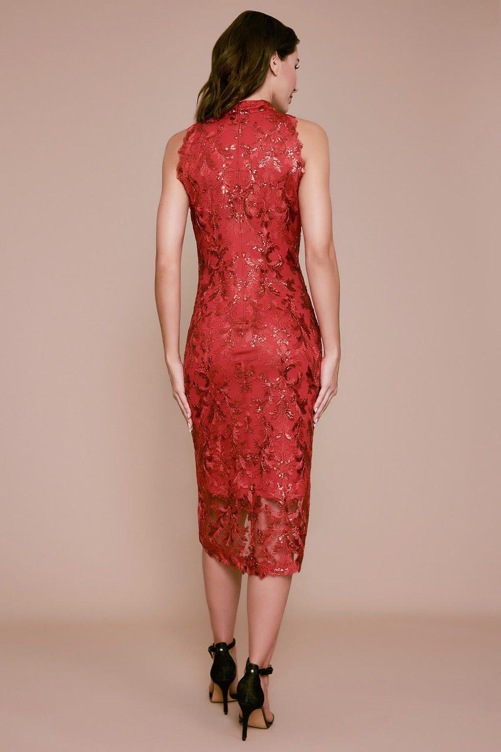 Tadashi Shoji - Chan Sequin Embroidered Midi Dress