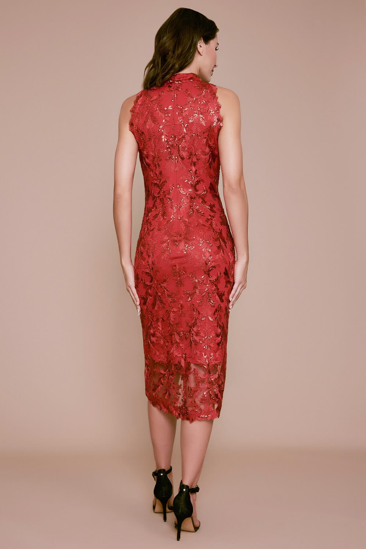 Tadashi Shoji - Chan Sequin Embroidered Midi Dress