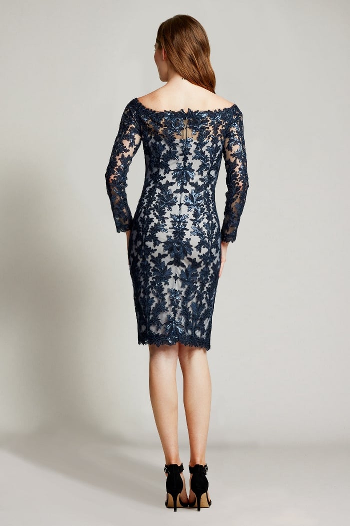 Bane Off-The-Shoulder Sequin Embroidered Dress
