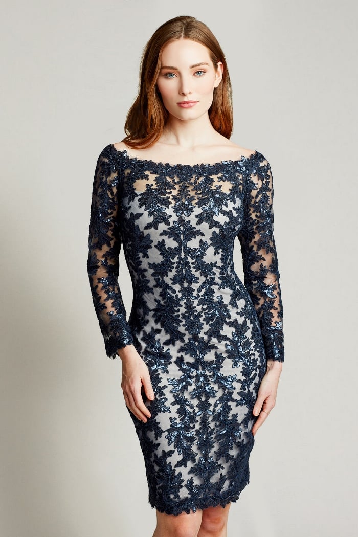 Bane Off-The-Shoulder Sequin Embroidered Dress