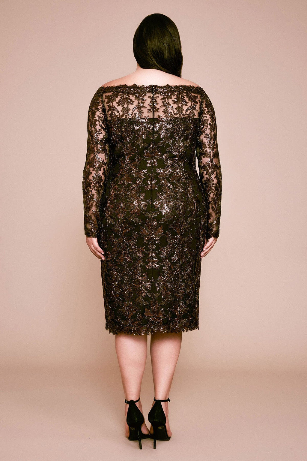 Bane Off-The-Shoulder Sequin Embroidered Dress