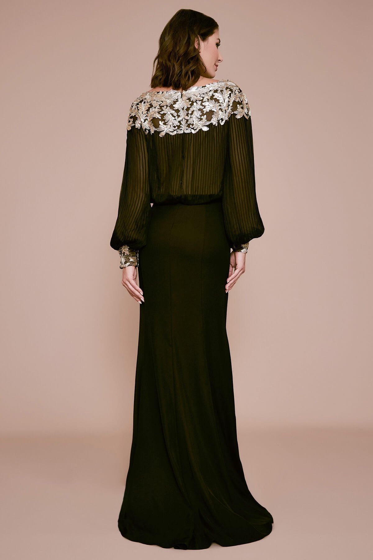 Tadashi Shoji - Tevy Tulle & Crepe Evening Gown