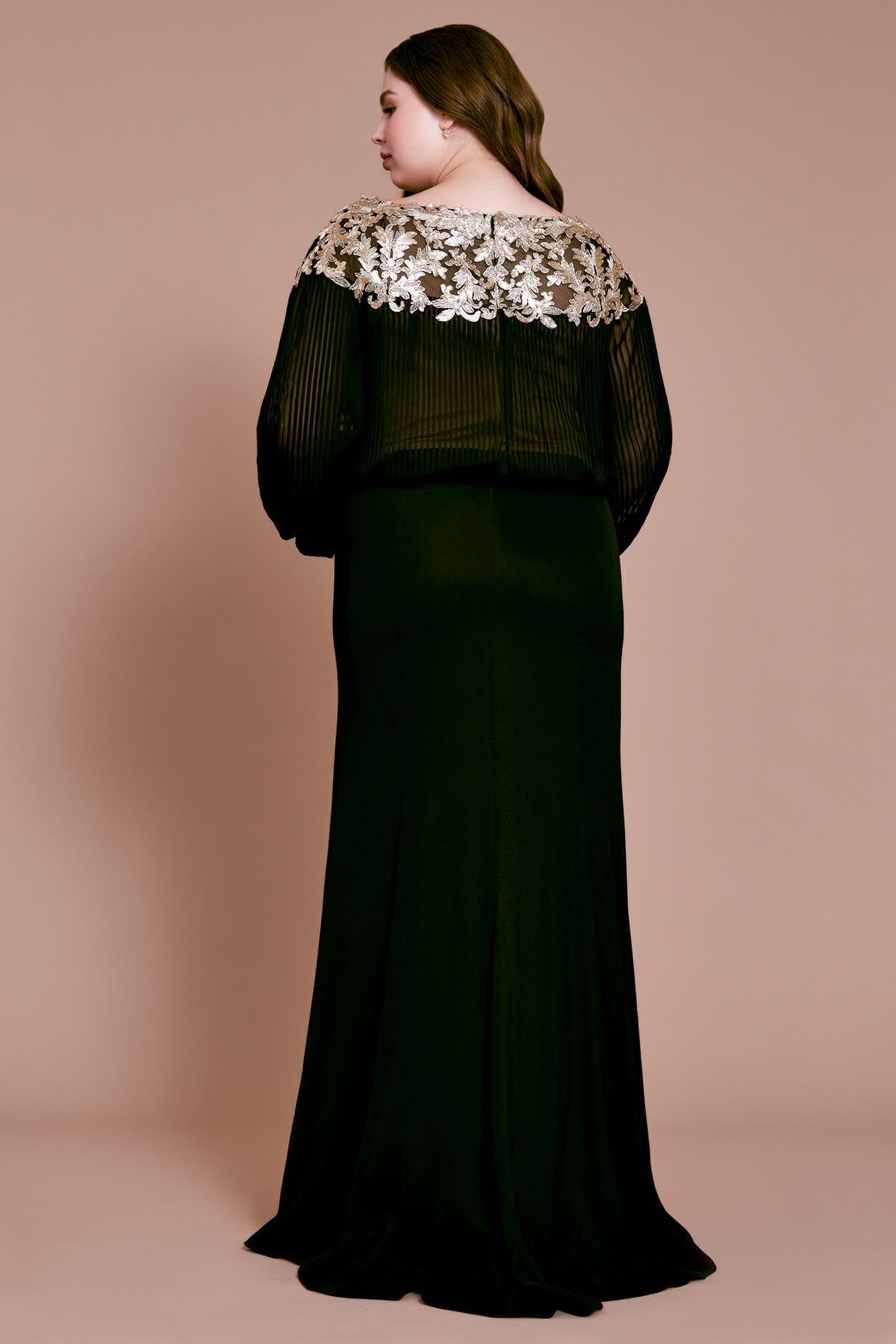 Tevy Tulle & Crepe Evening Gown - PLUS SIZE