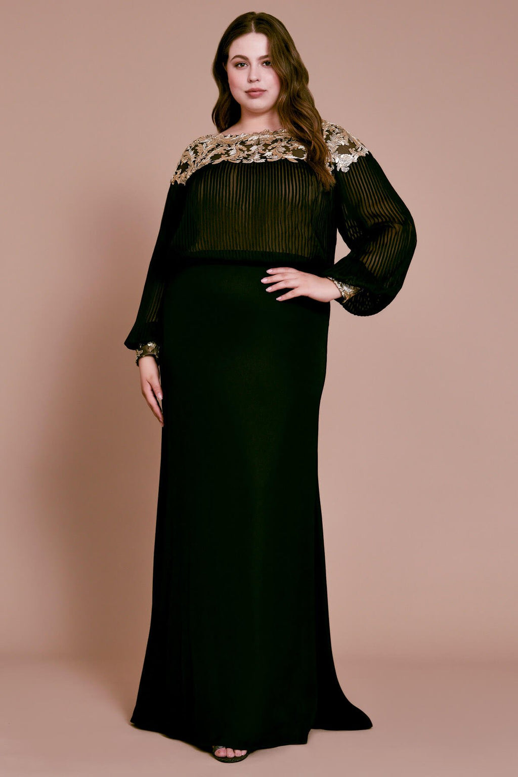 Tevy Tulle & Crepe Evening Gown - PLUS SIZE