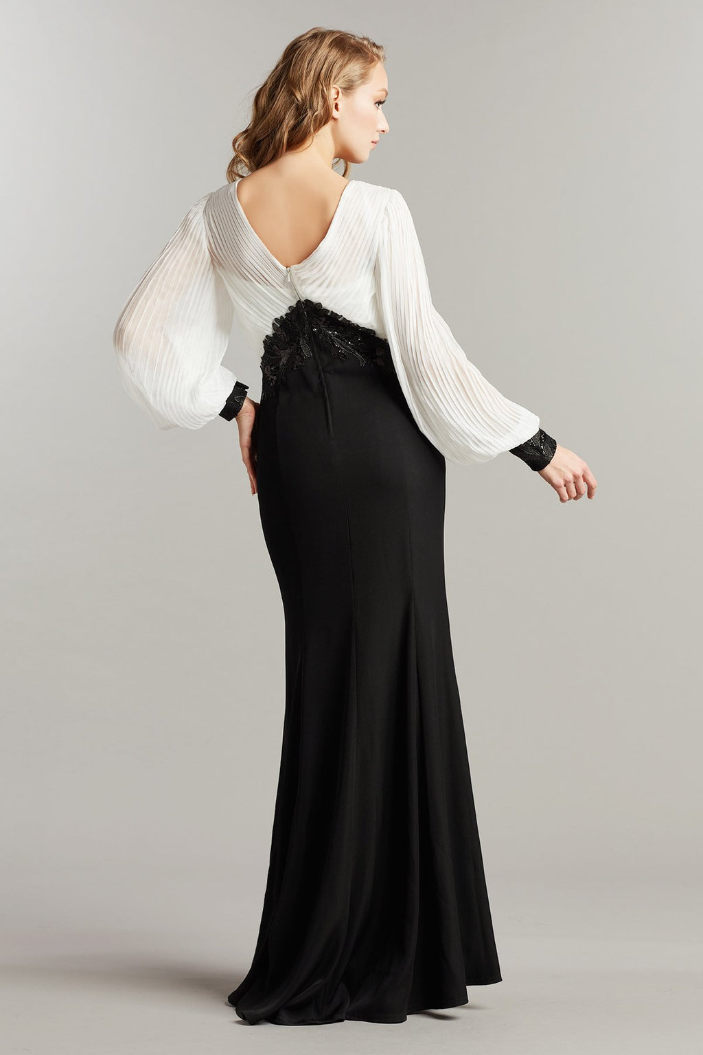 Tadashi Shoji - Sahn Chiffon & Crepe Gown