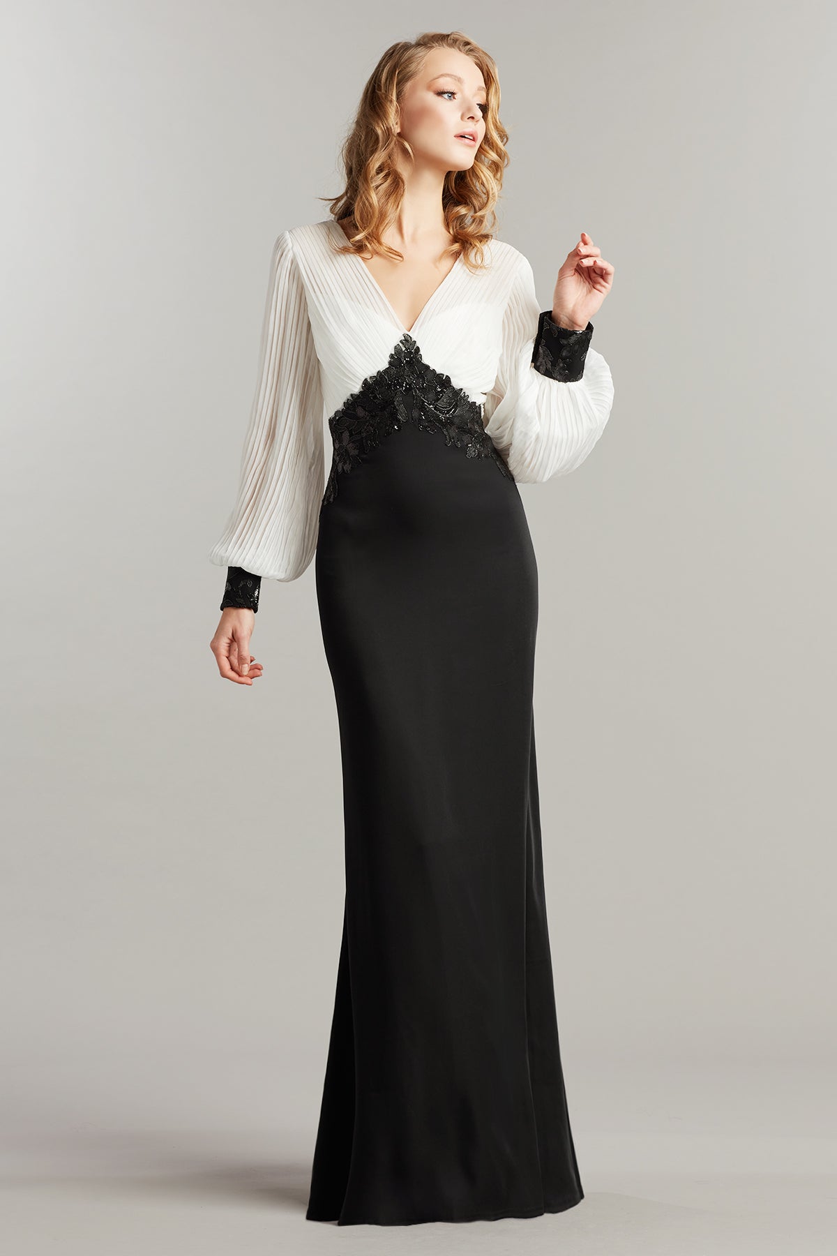 Tadashi Shoji - Sahn Chiffon & Crepe Gown