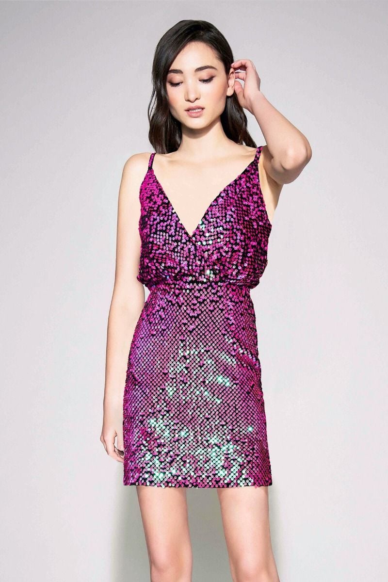 Elin Sequin Strap Mini Dress